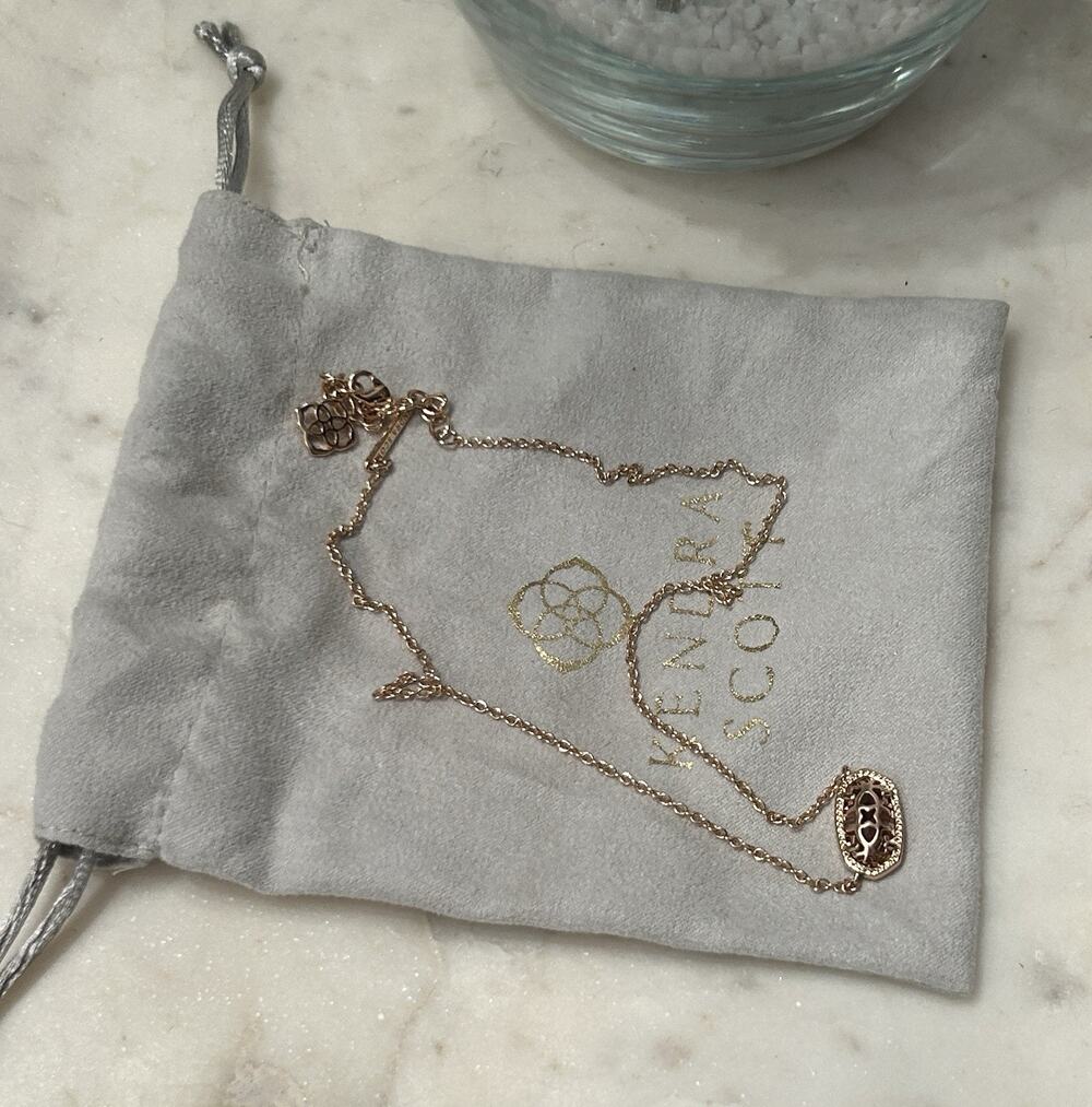 Kendra Scott Elisa Filigree Rose Gold Pendant Necklace - Retired